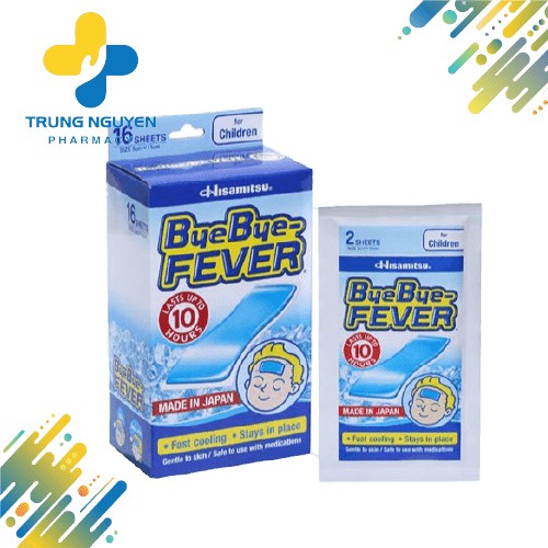 Miếng dán hạ sốt cho trẻ em Bye Bye Fever (Hộp 16 miếng)