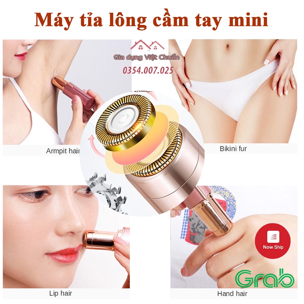 Máy Tẩy Lông - Máy Cạo Lông Dùng Pin, Thiết Kế Hình Son Môi Mini Tiện Lợi Cho Cả Nam và Nữ GD211