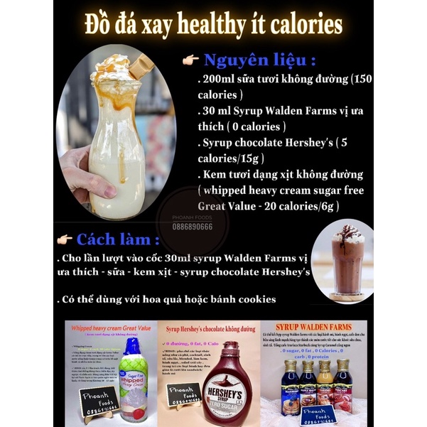 Syrup chocolate ăn kiêng Hershey's