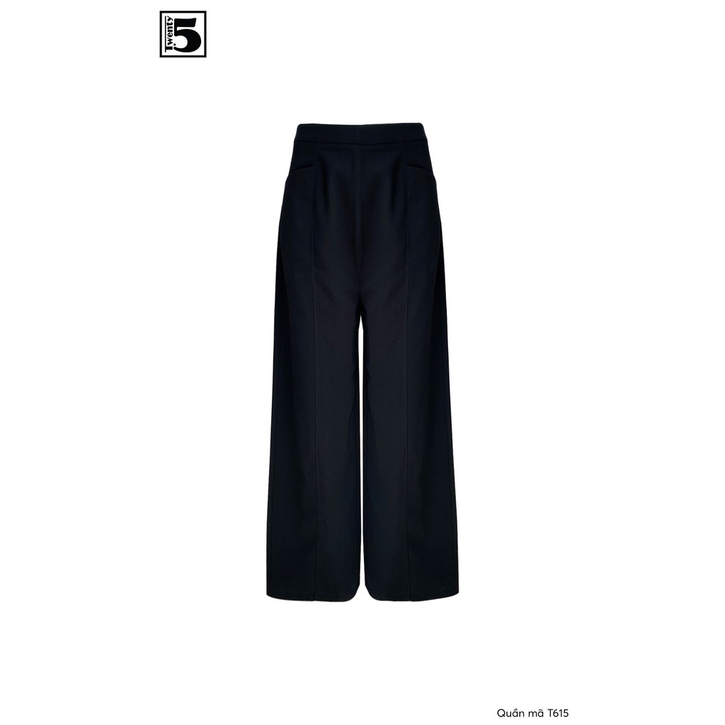 Quần suông nữ công sở ống rộng túi bổ Twentyfive T615