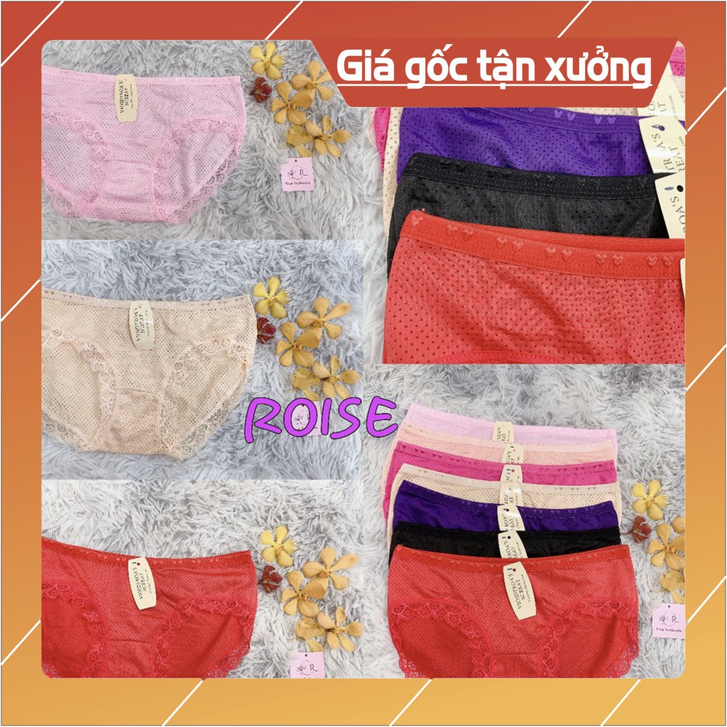 Quần Lót Ren Thông Hơi Thoáng Mát Mềm Mịn - Quần lót Cotton