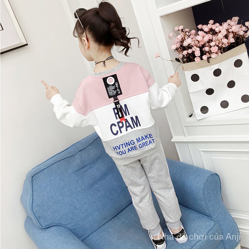 Girls Spring Suit Sweaters New Kids Fashion Baby Girls Spring And Autumn, Two Piece Children's Clothes