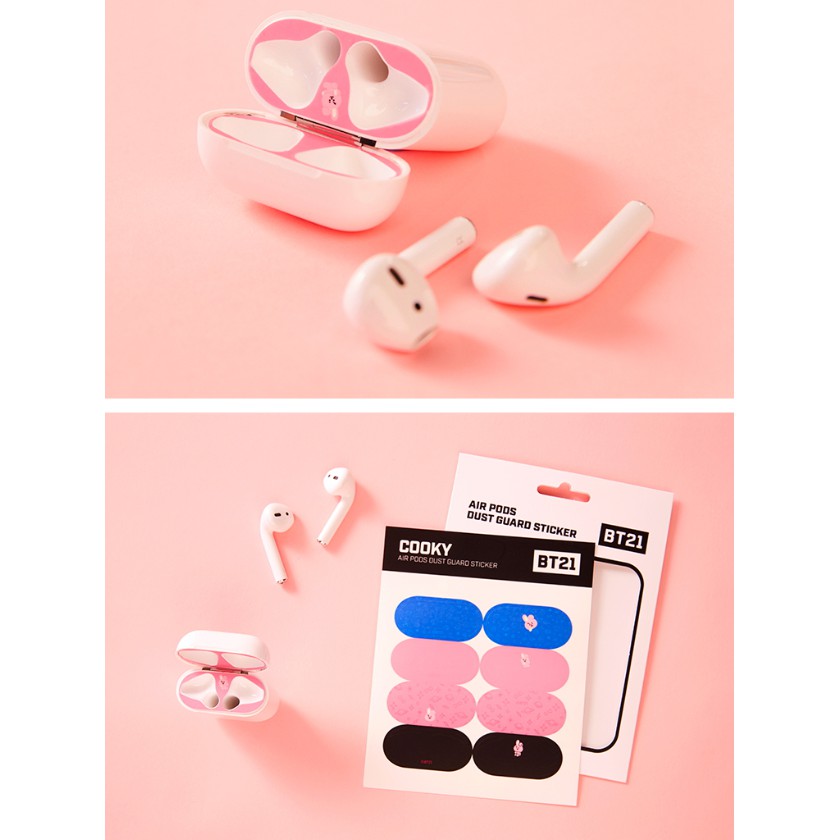 Vỏ Bảo Vệ Hộp Sạc Tai Nghe AirPods 1 / 2 Chống Bụi Hình BT21 BTS Dễ Thương