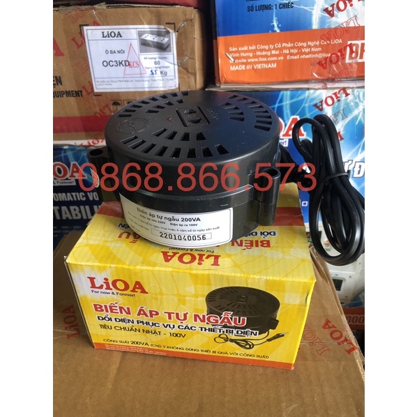 Biến áp đổi nguồn LiOA 200VA tự ngẫu từ 220v sang 100v