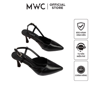 Giày Sandal Cao Gót MWC Đế Nhọn 5CM Bít Mũi Cách Điệụ NUCG-4167