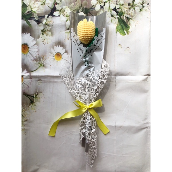 Hoa len tulip handmade