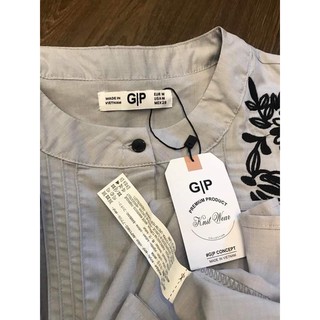 Sơ mi GIP thêu hoa vintage