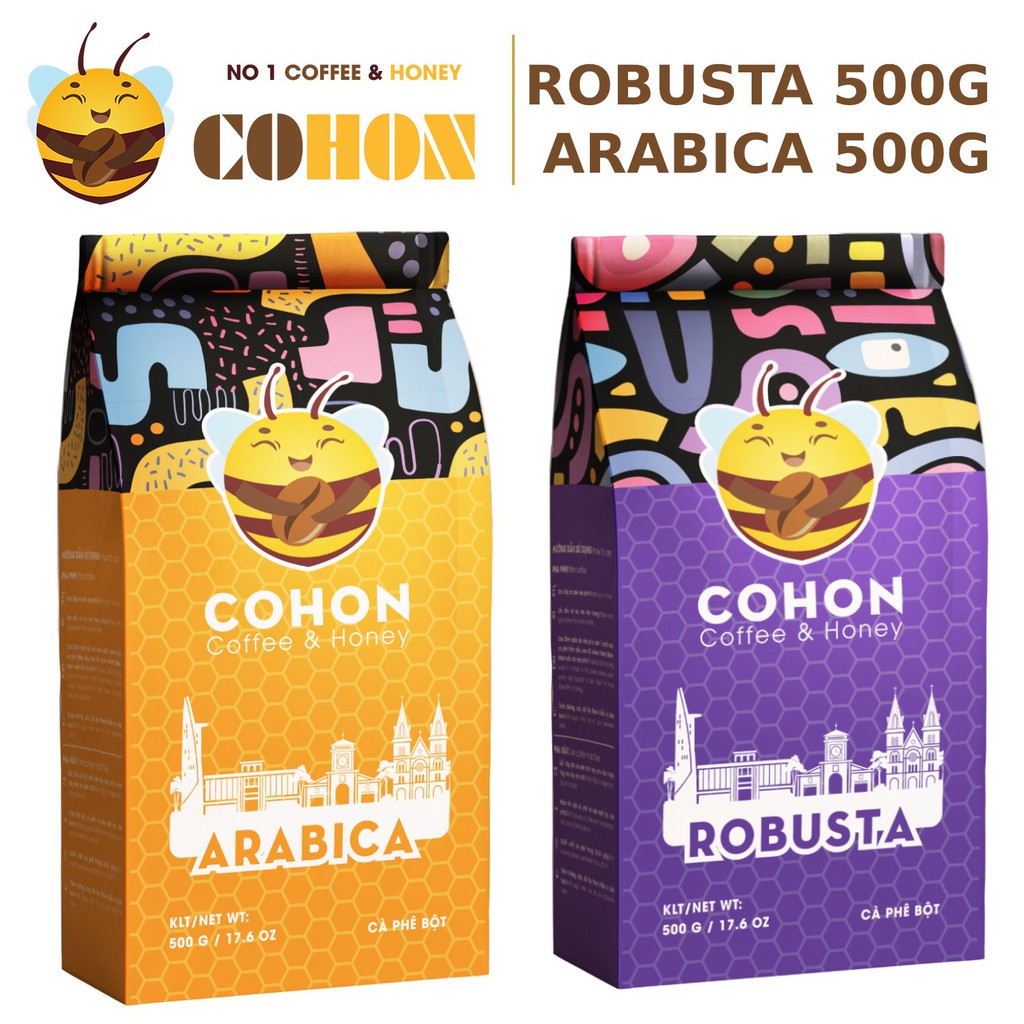 Cà phê Arabica thương hiệu Coffee &amp; Honey 250G sản xuất từ cafe nguyên chất Tây Nguyên