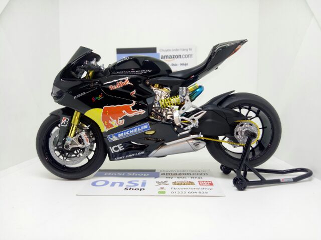 DUCATI 1199 PANIGALE S RED BULL 1/12 MÔ HÌNH XE MOTO KIT TAMIYA