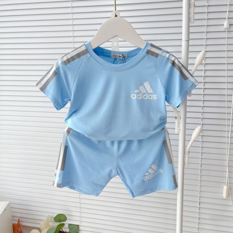 MINKY MOM Bộ Adidas Cộc Tay Cho Bé