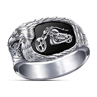 Nhẫn hình chim đại bàng phong cách Steampunk cá tính