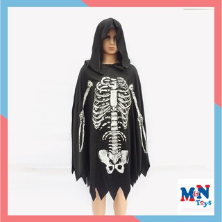 Áo choàng xương phù thủy hóa trang Halloween cho bé 5-12 tuổi MK6213