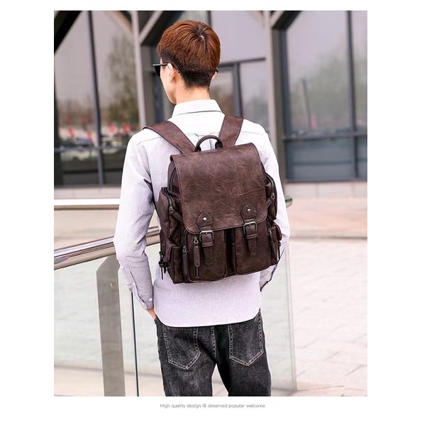 Balo Da Nam Cỡ Lớn GU6861 Chất Da Cao Cấp Chống nước tốt