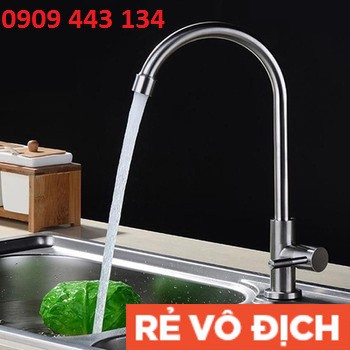 [GIÁ SỈ] Vòi Rửa Chén Bát Lạnh Inox 304 quay 360 độ dùng cho 2 hộc chậu N5002 Fotar vòi nước mạnh inox không han gỉ | BigBuy360 - bigbuy360.vn