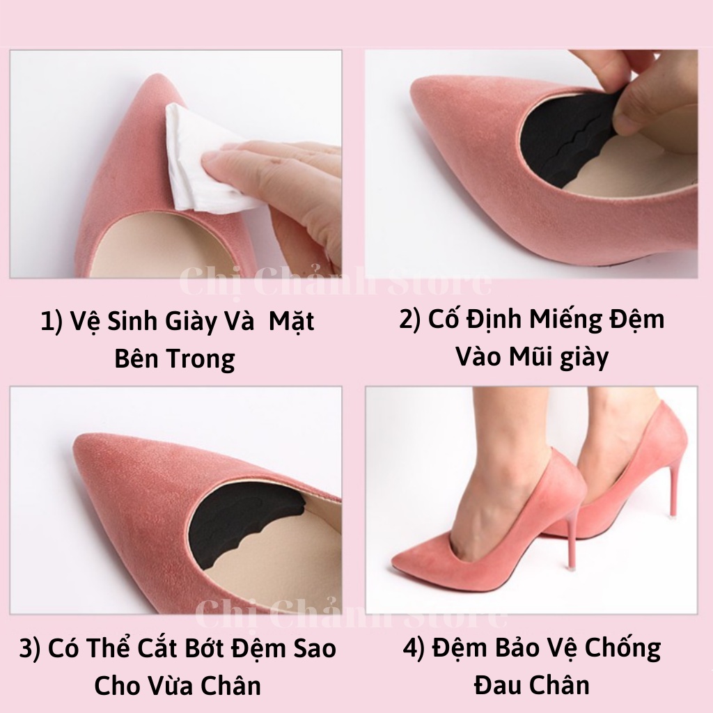 Miếng Đệm Mũi Giày Cao Gót Mềm Êm Chống Rộng Giảm Kích Đầu Ngón Chân - Chị Chảnh Store