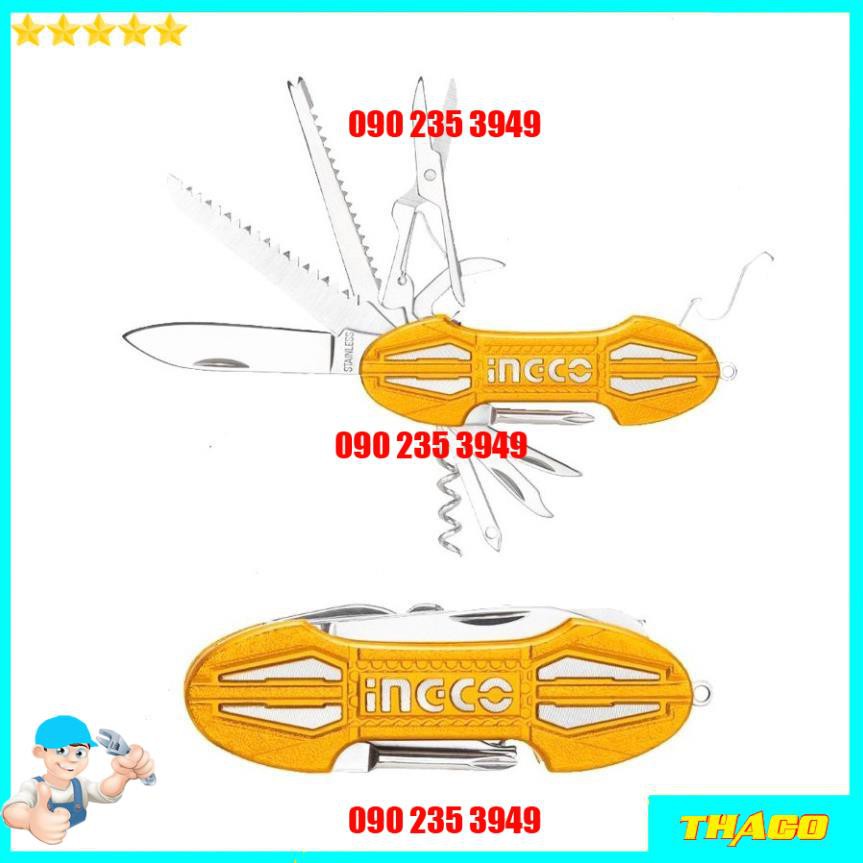 Bộ 15 dao công cụ xếp đa năng mini đi phượt Total Ingco hợp kim cao cấp 1234