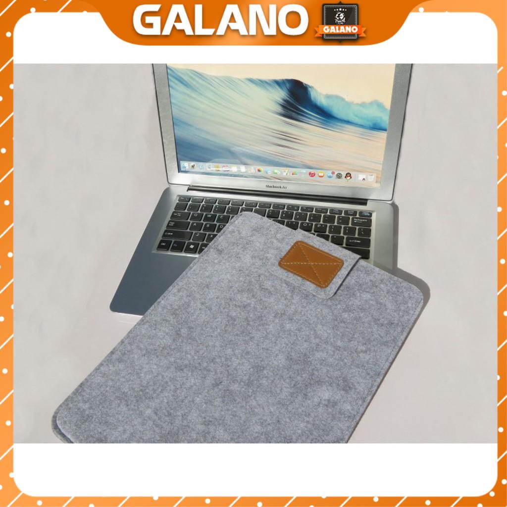 Túi Chống Sốc Laptop, Macbook GALANO Đựng Máy Tính 11, 13, 15 inch Chất Liệu Dạ Siêu Dày Chống Va Đập TA-001077