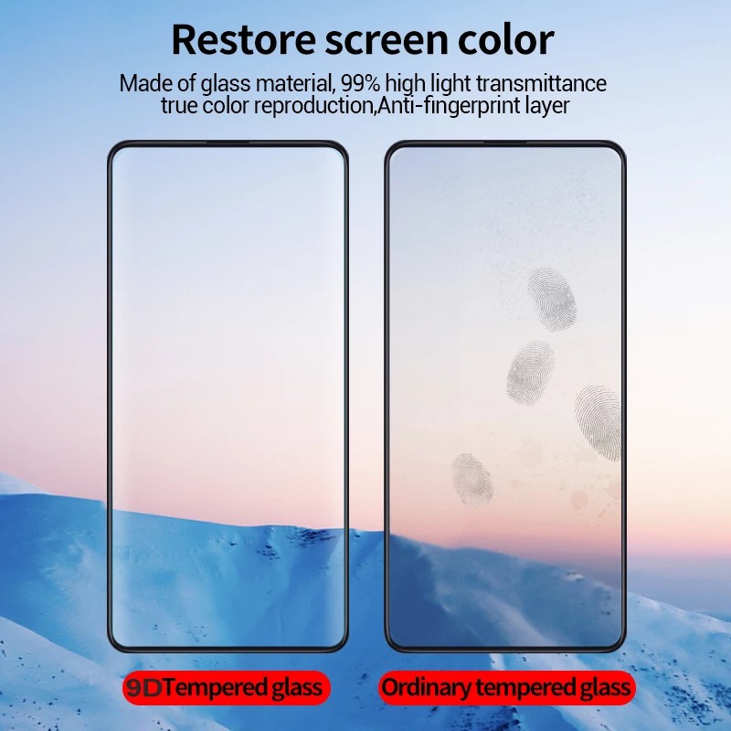 Kính cường lực bảo vệ toàn màn hình hiệu quả cho Xiaomi Redmi Note 10 9 9s 9 Pro Max