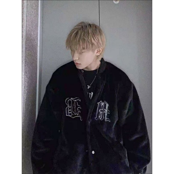 Áo Bomber nhung chữ MB cực chất