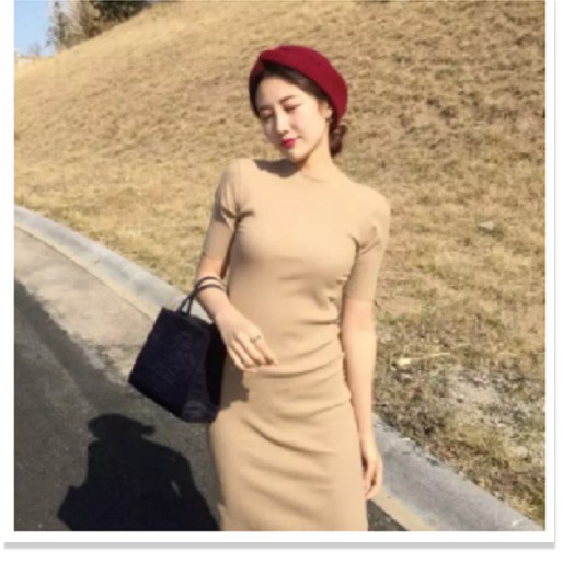 ĐẦM SUÔNG NỮ PHỐI BÈO CỔ ĐÍNH NÚT THỜI TRANG SIÊU XINH