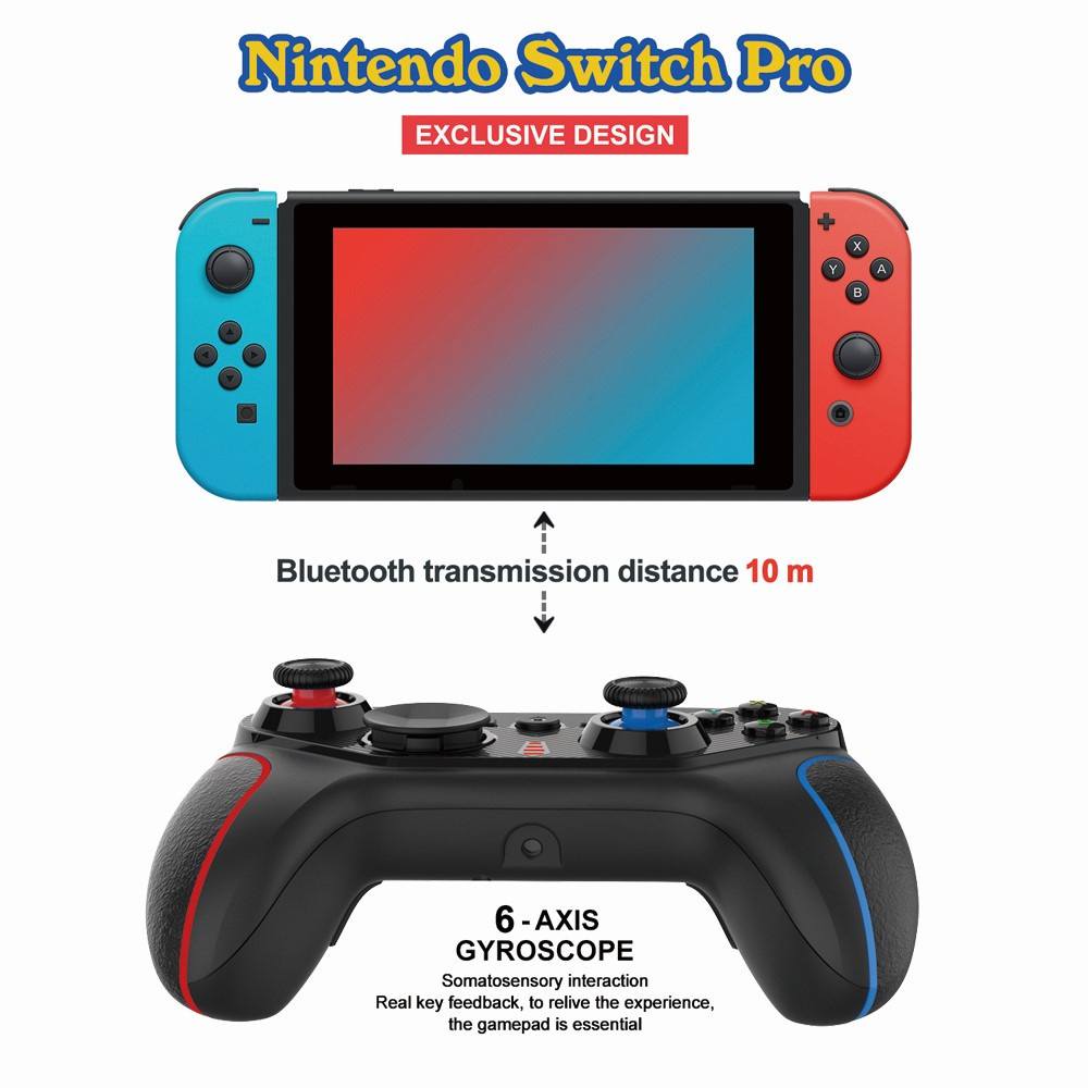 For Switch Pro Gamepad Wake-up Can Be Connected Bluetooth Game Controller With for PC/for steam/for Android phones, D-pad Can Be Replaced