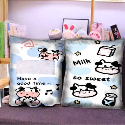 Gối gấu bò sữa GMC1 gối mochi bông size to 35 cm kèm gấu nhỏ bên trong gấu dễ thương