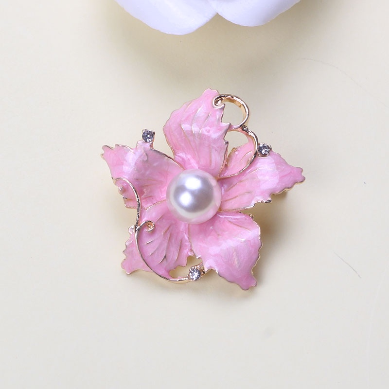 Trâm Cài Áo Hình Hoa Đào Bằng Tre Tráng Men Màu Hồng Tráng Men Sang Trọng Cá Tính