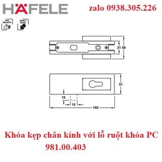 Kẹp khóa Häfele 981.00.403