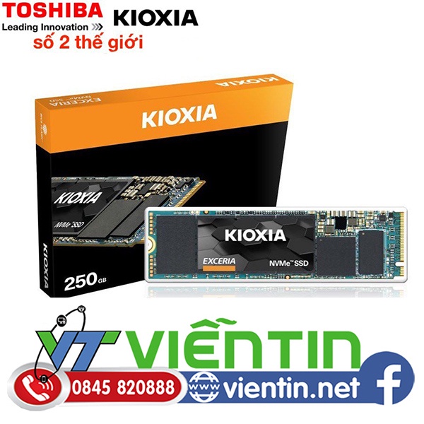 Ổ cứng gắn trong SSD Kioxia (Toshiba) Exceria NVMe 250GB NVMe M.2 2280 - Chính Hãng FPT