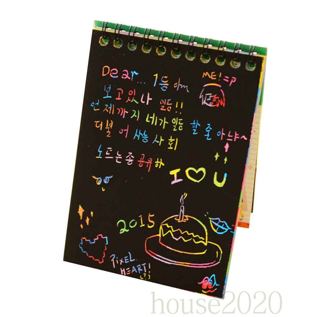 Sổ Tay 10 Trang / 1 Bìa Giấy Vẽ Graffiti Diy Nhiều Màu Sắc Ngẫu Nhiên 2020
