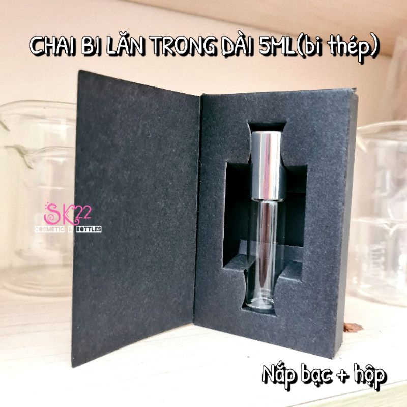 🍀[5ml/10ml]CHAI BI LĂN TRONG NẮP NHÔM (đầu bi thép ko rỉ)🍀