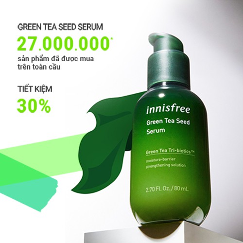 [Mã FMCGMALL -8% đơn 250K] MINISIZE Tinh chất dưỡng ẩm innisfree Green Tea Seed Serum 30ml | BigBuy360 - bigbuy360.vn