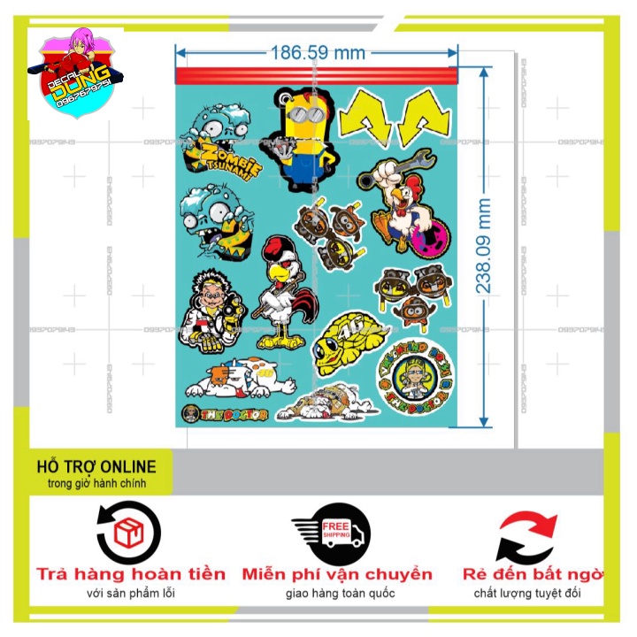 LOGO STICKER DÁN XE MÁY L 02 - DUNG DECAL