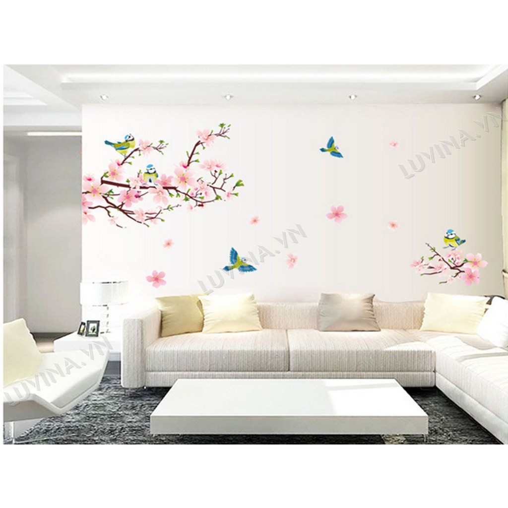 Decal trang trí tết- đào