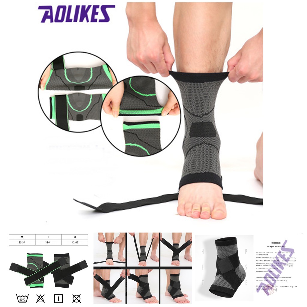 Bán buôn - AOLIKES HH 7529  ĐAI CUỐN CỔ CHÂN, BẢO VỆ MẮT CÁ CHÂN CHỐNG TRƠN TRƯỢT - HÀNG CHÍNH HÃNG