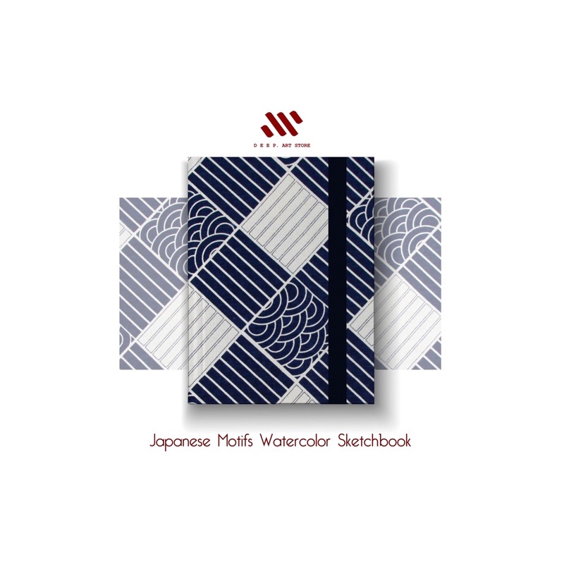 Sổ màu nước Gấm 24 tờ 250gsm - Janpanese Motifs Watercolor Sketchbook