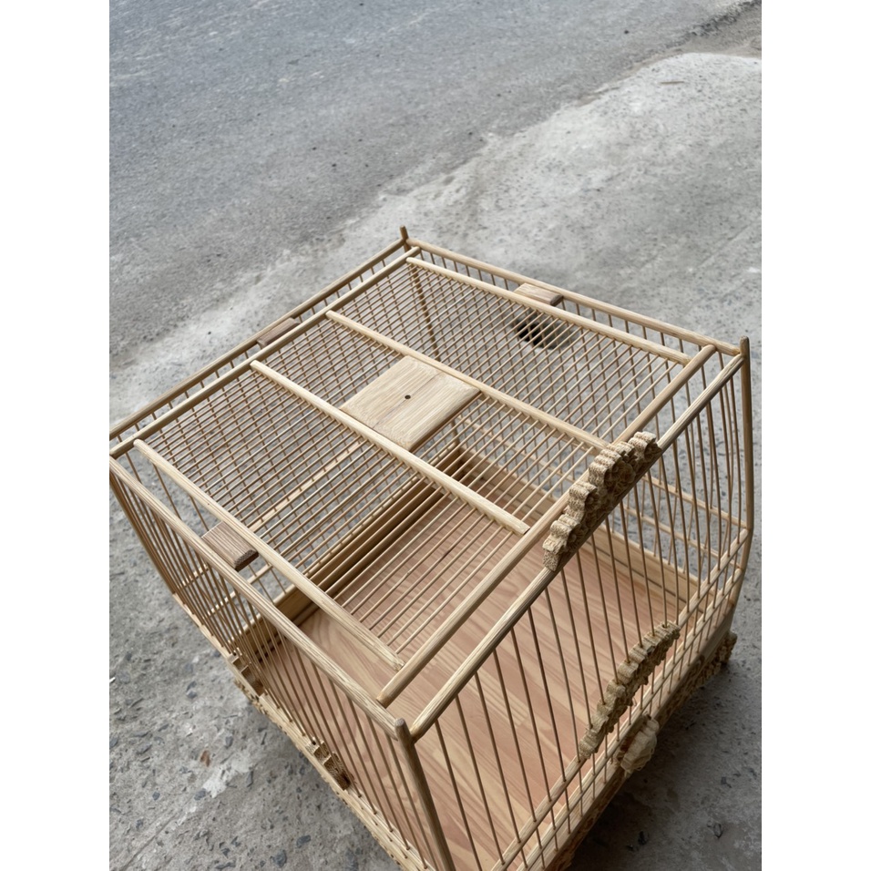 Lồng chim chào mào thái đấu tre già đục triện dây hoa mai cực đẹp bắt mắt Lồng chim chào mào TREGIALC3