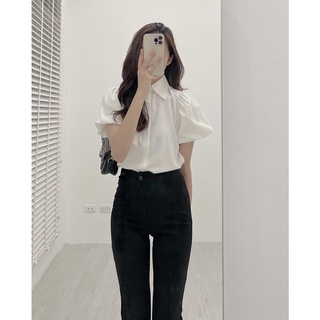 A252 sơ mi tay bồng basic Audrey