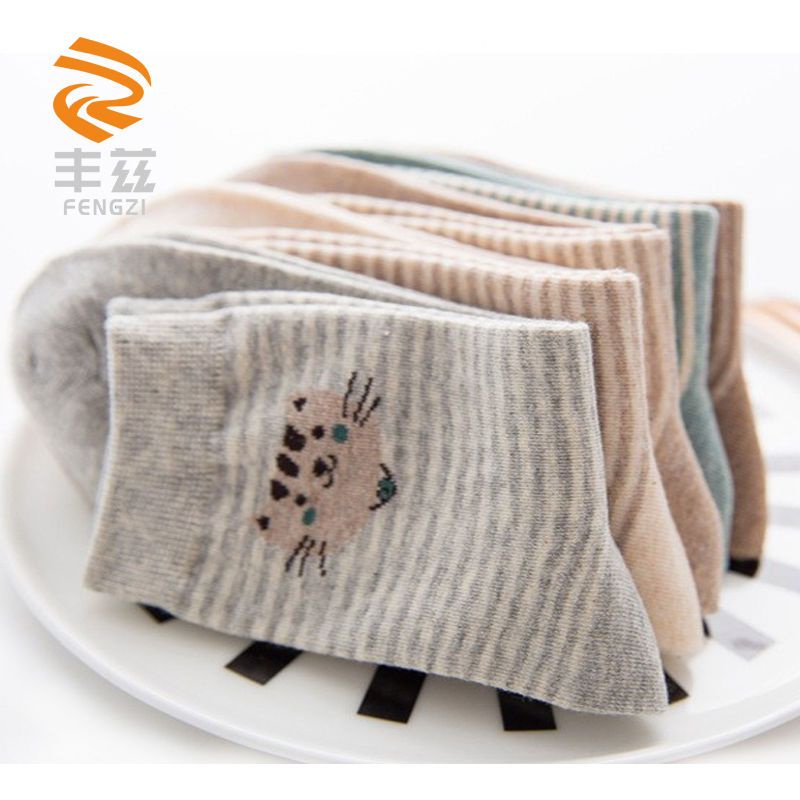 Set 10 Đôi Tất Cotton Dày Dặn Cổ Cao Thời Trang Thu Đông Cho Nữ