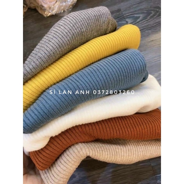 Áo Len Tăm Cổ 3 Phân Áo len cổ 3p Len Quảng Châu 3cm 12 màu
