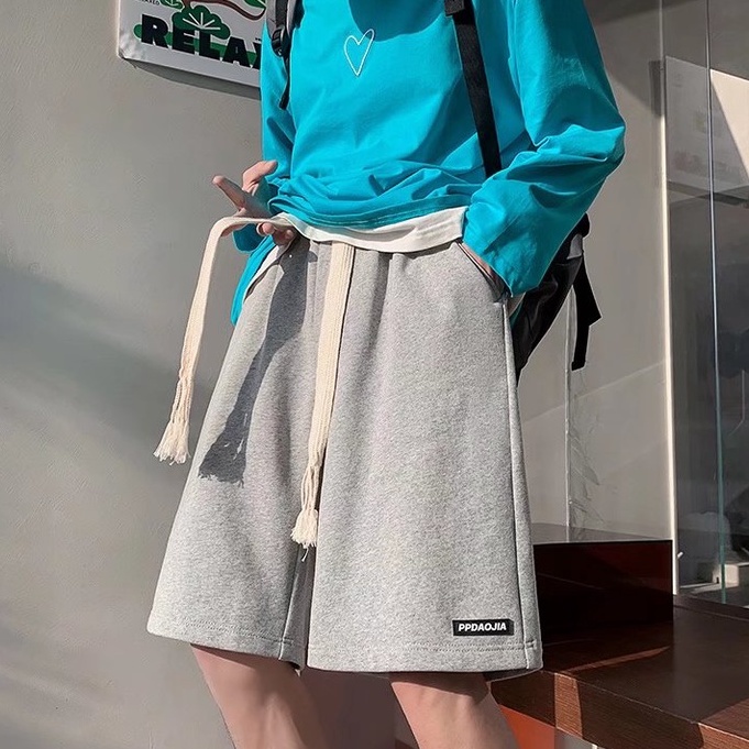 Quần ngố nam màu trơn đơn giản thời trang quần đùi nam Hàn Quốc quần thể thao simple quần short nam from rộng size M-5XL