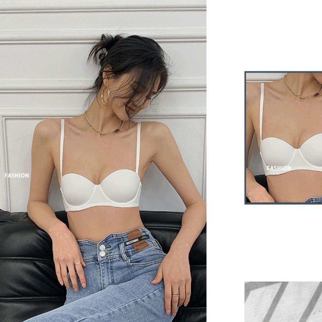 Áo ngực nữ su có gọng nâng ngực tạo khe sexy, Áo lót nữ không dây đệm mút ôm ngực gợi cảm quyến rũ LANIXA A1989