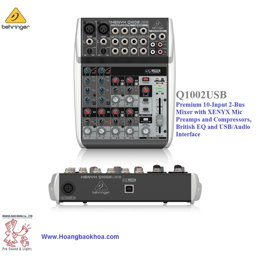 Mixer Behringer Q1002USB - Sản phẩm chính hãng Behringer