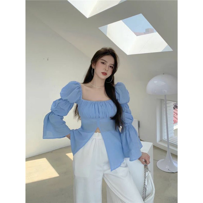 Áo trễ vai xẻ tà