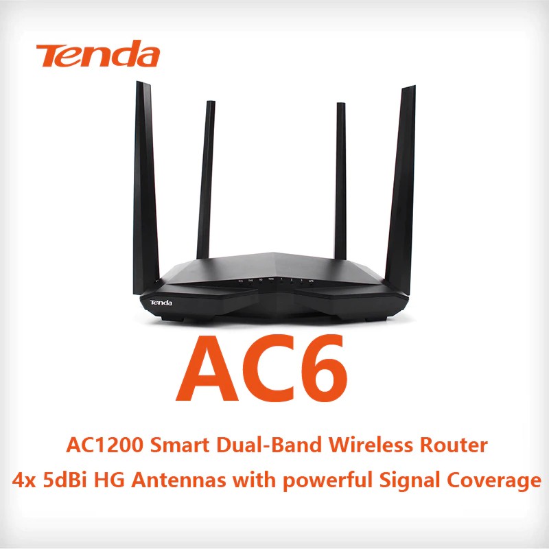 Thiết bị phát Wifi chuẩn AC 1200Mbps Tenda AC6 bảo hành 24 tháng