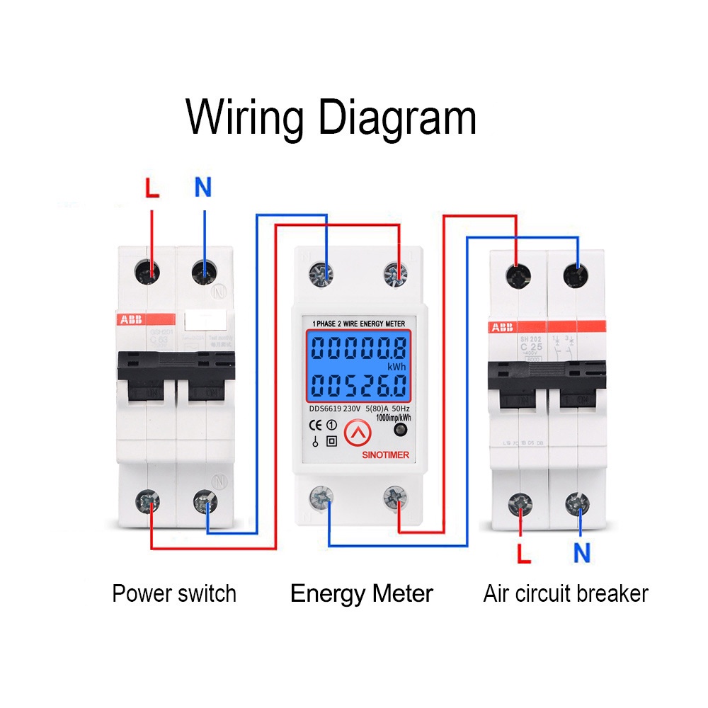 Thiết bị đo điện năng tiêu thụ PCBFUN màn hình LCD kỹ thuật số