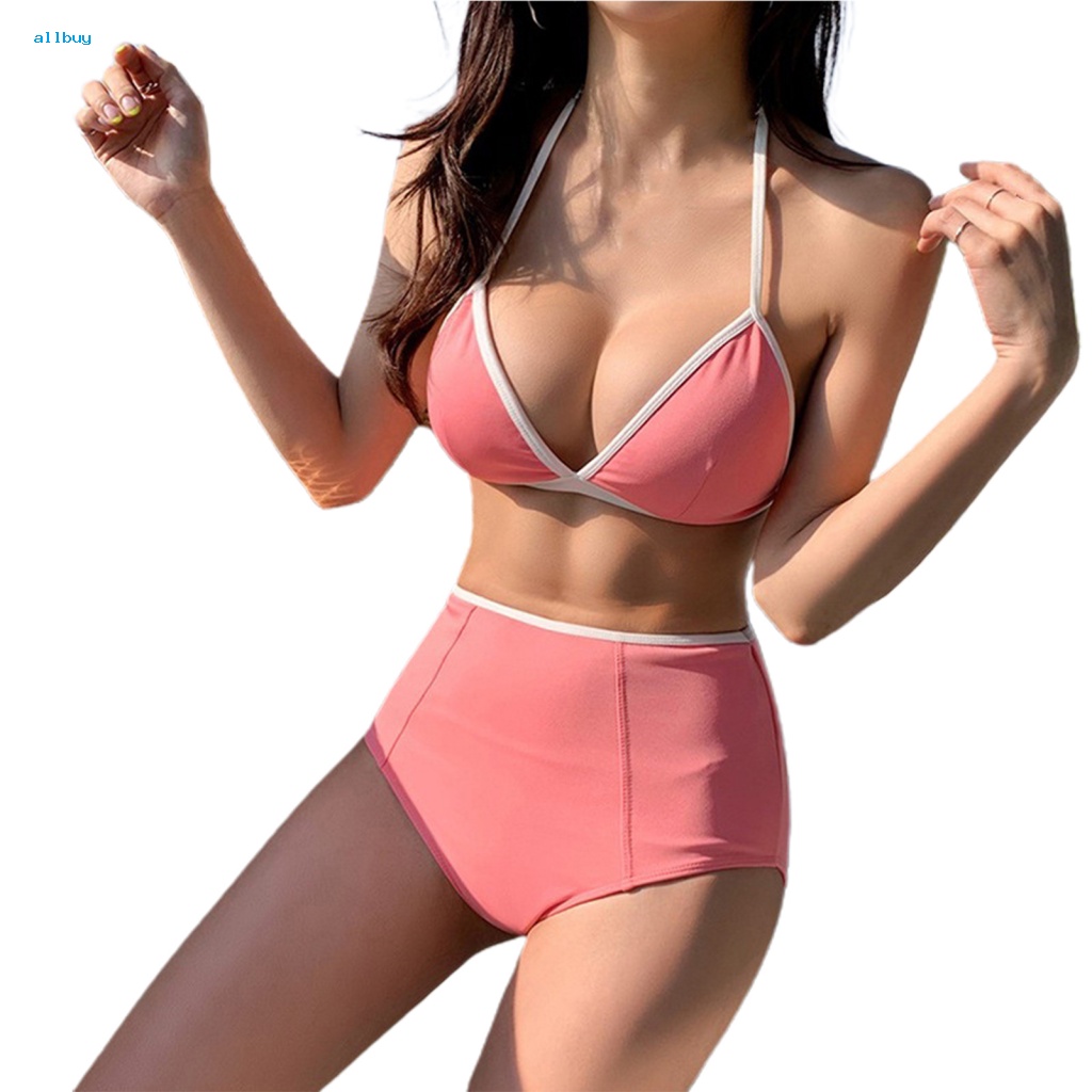 Bộ Bikini 2 Mảnh Màu Sắc Tương Phản Thời Trang