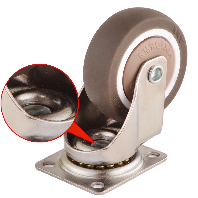 Combo 8 Bánh xe cao su xi ni ken cao cấp, bánh xe vali cao cấp cực bền và êm