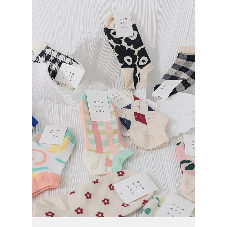 Tất cổ thấp Cao cấp Vớ cổ ngắn Nam nữ Unisex Nhiều mẫu Chất Cotton Thấm hút mồ hôi mềm mịn
