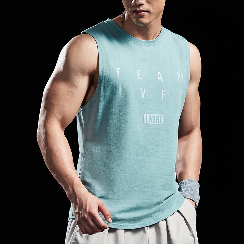Áo Ba Lỗ Thể Thao Chất Liệu Cotton Thoải Mái Thời Trang Cho Nam